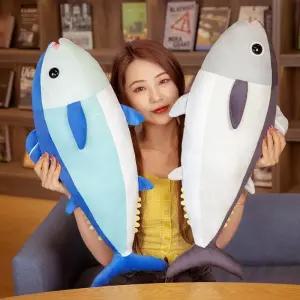 참치 초밥 대형 황다랑어 스시 물고기 인형 튜나 피규어 봉제 연어 일식집 장난감 애착인형