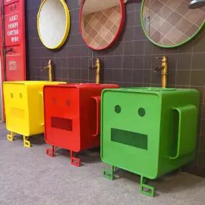 어린이집 세면대 로봇 개수대 키즈카페 컬러 캐릭터