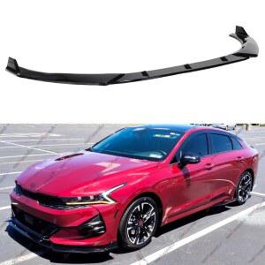 2021-2025 기아 K5와 호환되는 휠X 3Pcs 프론트 범퍼 립, EX LX LXS GT 라인에 맞는 에어 댐, 하부 턱 스플리터 스포일러 보호 바디 키트(글로스 블랙)