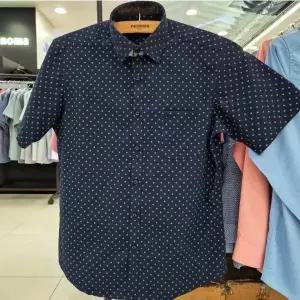 [레노마]일반핏 /반소매/ 사각형 프린트 반팔셔츠 ROUSG0935 NY_US