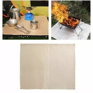 야외 야영 BBQ 취사 용품 방염천 방열 시트 M 80x60