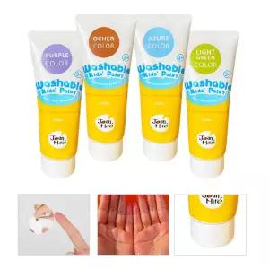 어린이집 미술놀이 워셔블 대형 유아물감 4색 유아물감추천 도장놀이 추천