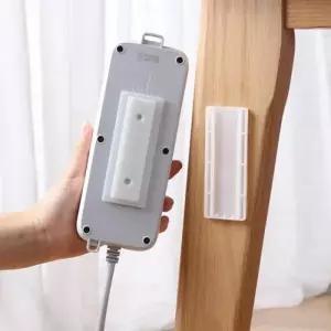 (선택사항 멀티탭고정거치대)슬라이딩 멀티탭 고정 거치대 벽걸이 콘센트 고정 거치대 정리 보관