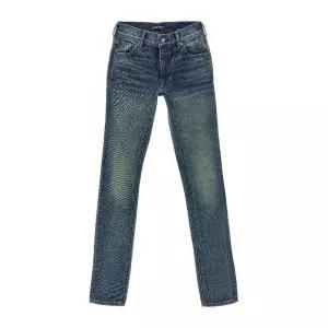 스웨이드 로고 패치 슬림 스트레이트 진 PAD113DEX223 HB601