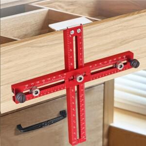 미터법/인치 핸들 템플릿 지그 드릴 가이드 캐비닛 노브 로케이터 펀치툴 서랍 설치 위치 지정자