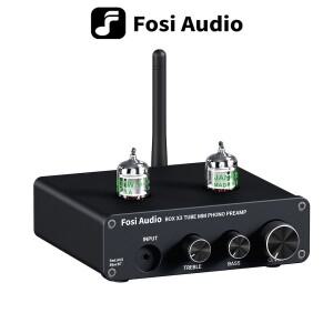 5725W 진공관 증폭기 HiFi BOX X3이 장착된 턴테이블 축음기 프리앰프용 Fosi 오디오 Bluetooth 포노