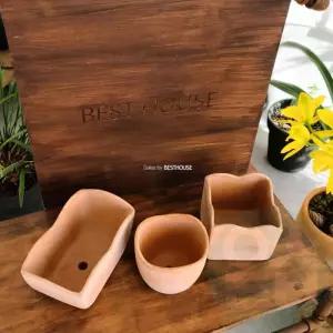 위랜드 이탈리아 수제토분 D13 원형 선인장화분 봄꽃화분 이태리토분