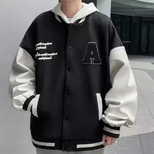 남성 오버핏 스타디움자켓 패치 야구점퍼 남자 아우터 nDt9+5isC
