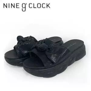 나인어클락 곰돌이 통굽여성슬리퍼 사무용슬리퍼 블랙 여성용슬리퍼 사무실슬리퍼