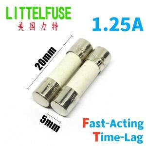 10pcs 1.25A 250V Littelfuse 5x20mm 세라믹 퓨즈 F1.25AH250VP 고속 작동 02161.25MXP,T1.25AH250VP 시간