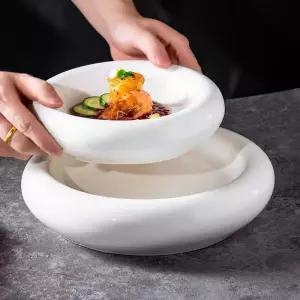 고급 요리 오마카세 접시 식기 레스토랑 그릇 감성 구름 메인 파인다이닝 세라믹 호텔