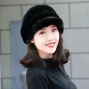 샤프카 풀 세련된 밍크 펠트 여성용 모피 Ushanka 스노우 패션 러시아 모자