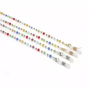 골드 안경소품 크리스탈 겸용 칼라 비즈 목걸이 마스크걸이 실버 안경줄