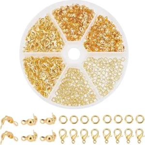 PH 팬더홀 500pcs 주얼리 제작 액세서리 세트 200pcs 4mm 21 게이지 오픈 점프 링 100pcs 12x6mm 랍스터