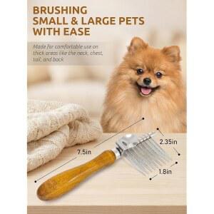 개와 고양이를 위한 TAKAVU 반려동물을 푸들 제거를 도구 칼날이 엉킴 있는 디매팅 매듭 안전 매트 언더코트 그루밍 브러시 두들 레이크