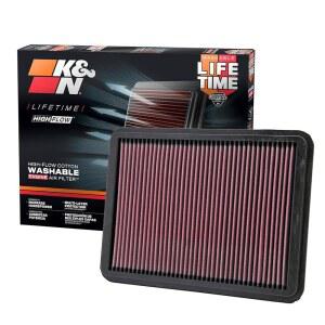 K&N 고유량 오리지널 라이프타임 엔진 에어 필터: 파워 향상: 프리미엄, 세탁 가능: 2000-2010 렉서스 /도요타 호환: GX470, 4러너, 육상 크루저, 세쿼아, 툰드라, 33-214