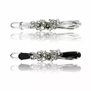 단아한 한복 복고 레트로 큐빅 헤어핀 진주 지르코니아