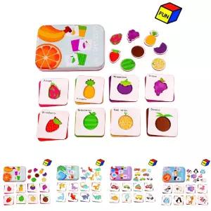 영어 기초 단어 퍼즐 세트 (과일)/어린이/아동/유아/알파벳/학습/교구/교재/놀이/배우기/유치원/어린이집