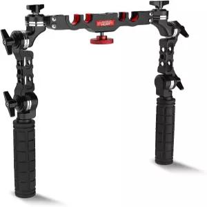 캠트리 헌트 퀵 마운트 로제트 핸들 세트 - 15mm 레일로드 지지용. DSLR 비디오 카메라 케이지 숄더 리그