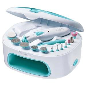 KISS 프로페셔널 전기 네일 드릴/전기 파일 및 드라이어 시스템 12 부착물 푸셔 A/C 어댑터 보관 케이스