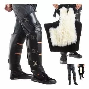 두꺼운 방한용품 아웃도어 여성 털보호대 양가죽 무릎보호대