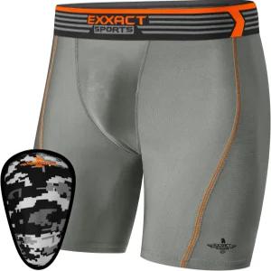 야구 축구 하키용 소프트 애슬레틱 컵이 있는 엑스랙트 스포츠 남성 압축 반바지 컵 속옷
