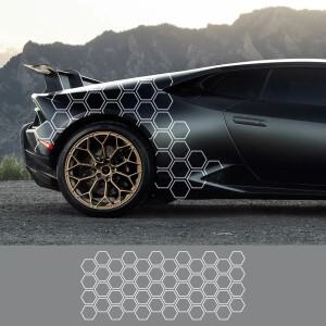 벌집 비닐 스티커 자동차 바디 장식 튜닝 사이드 범용 브랜드 데칼 액세서리