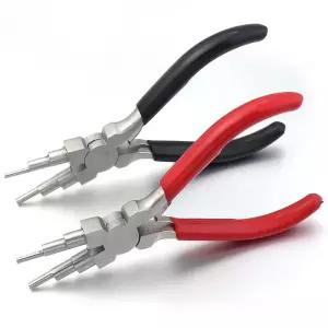 6-in-1 탄소강 라운드 노즈 주얼리 플라이어 베일 제작 DIY 수공구 금속 로브스터 버클 귀걸이 훅 6단