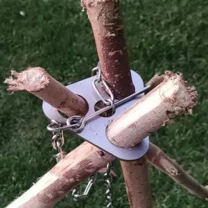 야외 바베큐 삼각대 휴대용 분리형 교수형 랙 스테인레스 스틸 캠핑 모닥불 냄비 세트