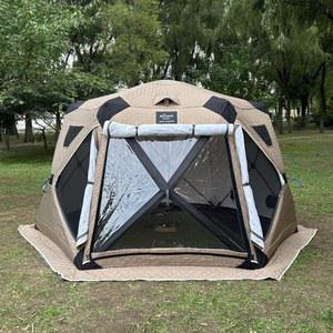 원터치 전자동 큐브텐트 탠트 육각 대형 얼음 캠핑 겨울 빙어 낚시 아이스 텐트
