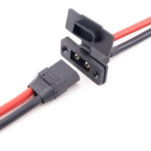 1PCS XT90E-M 남성 머리띠 고정 구멍 대용량 모델 항공기 배터리 커넥터 금도금 플러그 인터페이스