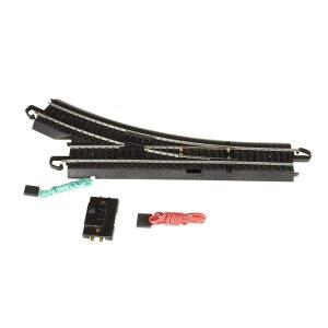 바흐만 트레인즈 - 스냅핏 E-Z 원격 투표율 레일 스틸 트랙 HO 스케일 노반이 있는 오른쪽(1장/카드) 검은색 합금