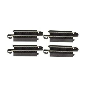 바흐만 트레인즈 - 스냅핏 E-Z 블랙 합금 HO 스트레이트 스케일 있는 트랙 레일 로드베드가 3 트랙(4장/카드) 스틸 u201D