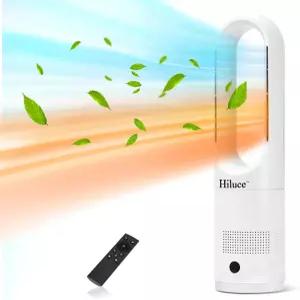 힐루스 올 시즌 무검 선풍기 1400W 스페이스 히터 및 40W 타워 팬 콤보와 리모컨 25dB 콰이어트 콤보 80°