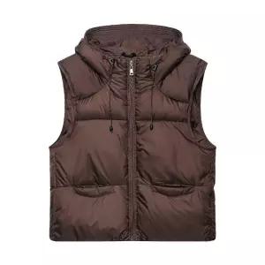 와칸다 여사친 여성 다운 스카프 나시 조끼 후드 베스트 KKE1