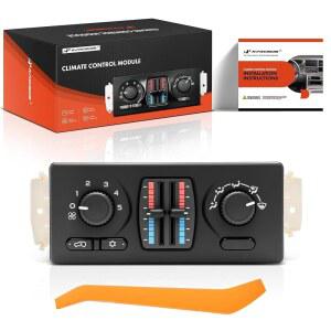 쉐보레, GMC, 뷰익 앤 올드스 차량과 호환되는 A-프리미엄 수동 온도 조절 모듈 A/C 및 히터 컨트롤 패널 - 2003-2009 트레일블 , 특사, 레이니어, 브라바다 리어 윈도우 디포거 미포함