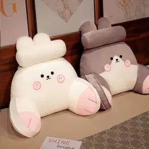 토끼 베개 허리받침 인형 등받이 소파 침대 삼각 쿠션