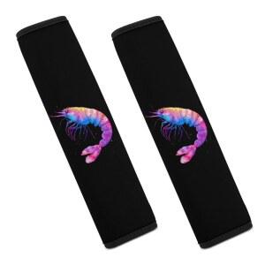 타이 다이 레인보우 쉬림프 자동차 안전벨트 커버 패드 인쇄 숄더 스트랩 자동 보호 쿠션 2PCS