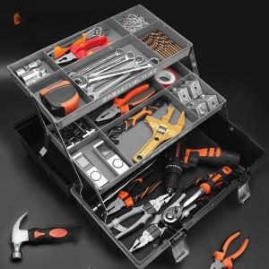 툴케이스 그린린 3단 접이식 공구함 휴대용 정리함 전기 기술자 가정 수리 하드웨어 보관 빈