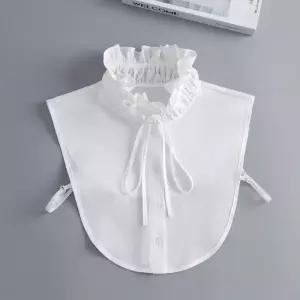 러플리본 하이넥 페이크 카라 이너 블라우스 넥케이프 aDg7+1OYQ