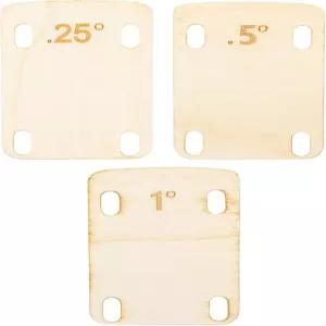 기타 넥 심 3PCS 0.25 0.5 및 1도 플레이트 도구 솔리드 우드 보호 베이스 볼트온 수리 3 x 2인치