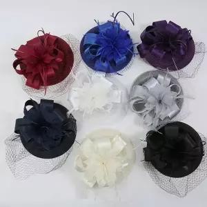 개화기 베일머리핀 개화기의상 경성의상 깃털꽃