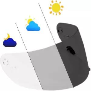 ZQIYDYP 포토크로믹 퀄리파이터 헬멧 바이저 UV 보호 오토바이 페이스 쉴드 벨