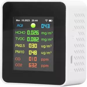 9 in 1 공기질 모니터 실내 감지기 PM2.5 PM10 CO CO2 HCHO 가정용 측정기 객실 재배 텐트 사무실용 감지