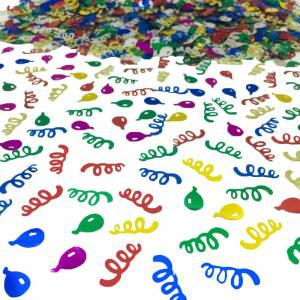 생일 결혼 축하 은퇴 파티 장식 또는 DIY 아트를 위한 색종이 스프링클 테이블 산란 (1.6온스 풍선 리본)