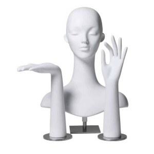 머리 마네킹 피팅 모형 나무/탁상 실 주얼리 동물병원 투명 모자 반지 화이트