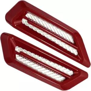 모토포르티 2종 자동차 오토 레드 플라스틱 스쿱 통풍구 커버 공기 흐름 후드 장식이 오래 지속됩니다