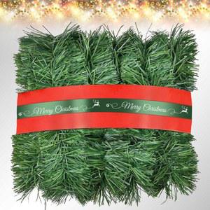 인공 크리스마스 화환, 50피트 논라이트 그린 화환 클래식 축제 홈 데코
