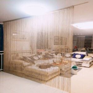 비즈발 통로 커튼 파티 걸이 가리개 프리 그린 여름 욕실 곡선 DIY 유럽 조롱박 현관