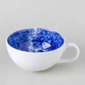 [하프클럽/브이와이]이천도자기 청화 음료수 커피잔 테이블용 210ml